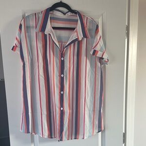 NWOT Striped Multicolor Women’s Shirt size XL